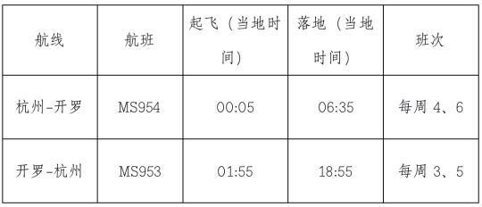 杭州直飛開羅航線11月開通 航線網(wǎng)絡(luò)實(shí)現(xiàn)覆蓋五大洲-海運(yùn)費(fèi)