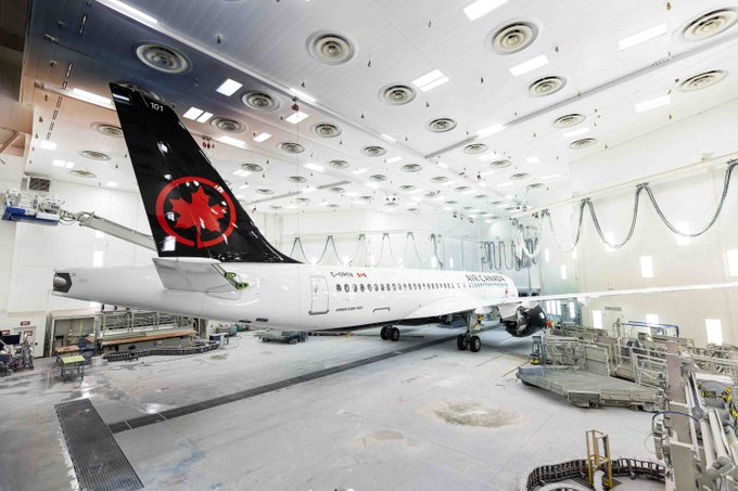 加拿大航空首架A220　攝影：推特