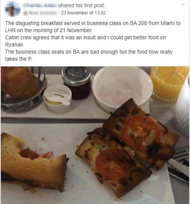 英航9萬(wàn)頭等艙，餐食只有烤焦土司