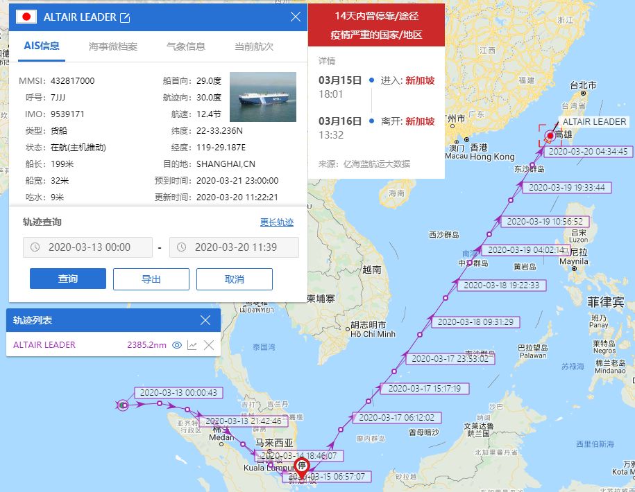 阿聯(lián)酋空運船訊網(wǎng)推出“船舶健康碼” 助力疫情防控