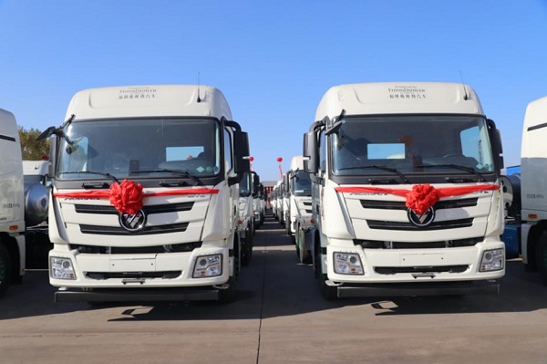 本次福田戴姆勒汽車交付的高品質歐曼LNG產(chǎn)品
-國際貨運包機