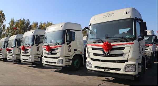 本次福田戴姆勒汽車交付的高品質歐曼LNG產(chǎn)品
-國際貨運包機