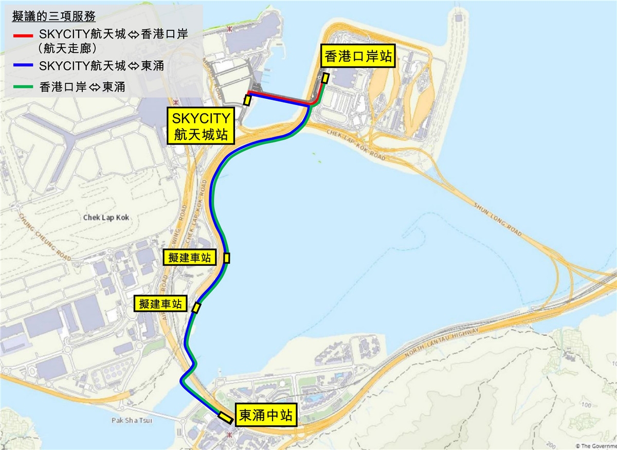 圖：香港國際機場多式聯(lián)運中轉客運大樓及航天走廊 香港機場治理局公布
-美國空運