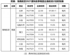 海南航空夏秋航季新增南昌=珠海直飛航線（附圖）
-美國雙清包稅